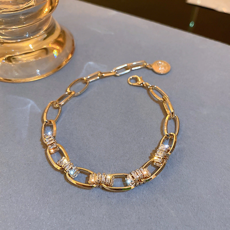 Wholesale Zircon Chain Geometric Bracelet
