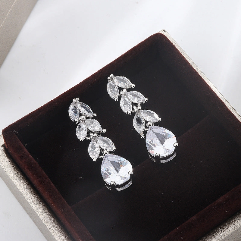 Wholesale Zircon Copper Earrings