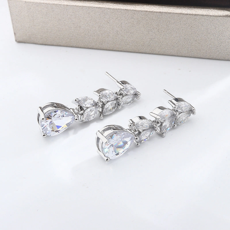 Wholesale Zircon Copper Earrings