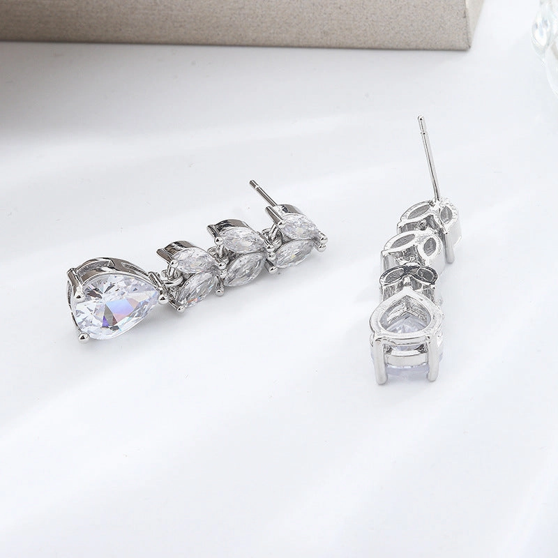 Wholesale Zircon Copper Earrings