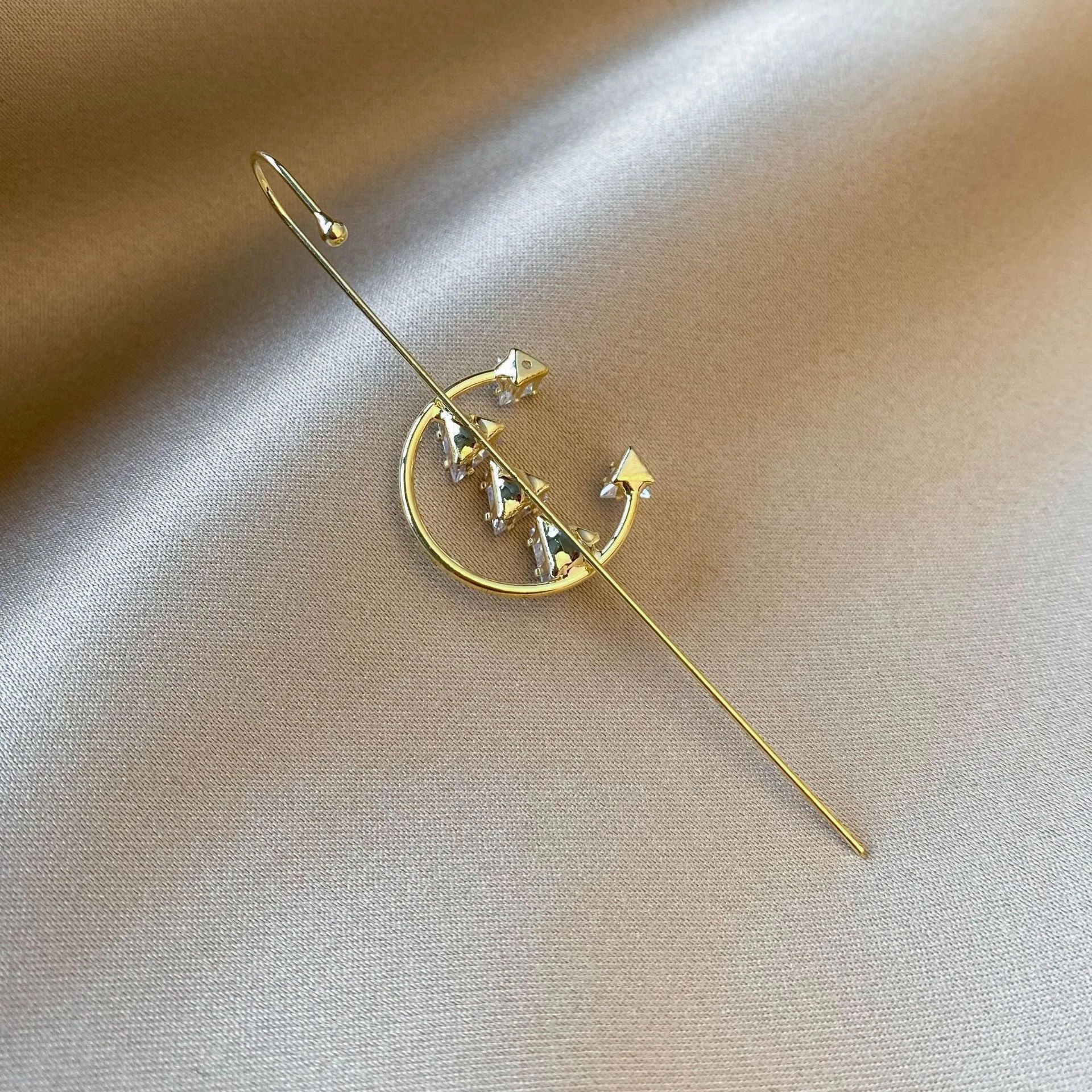 Wholesale Zircon diamond earrings ear hanging style personalized piercing ear needle