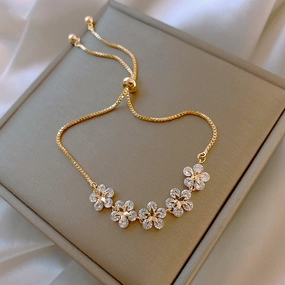 Wholesale Zircon Flower Bracelet