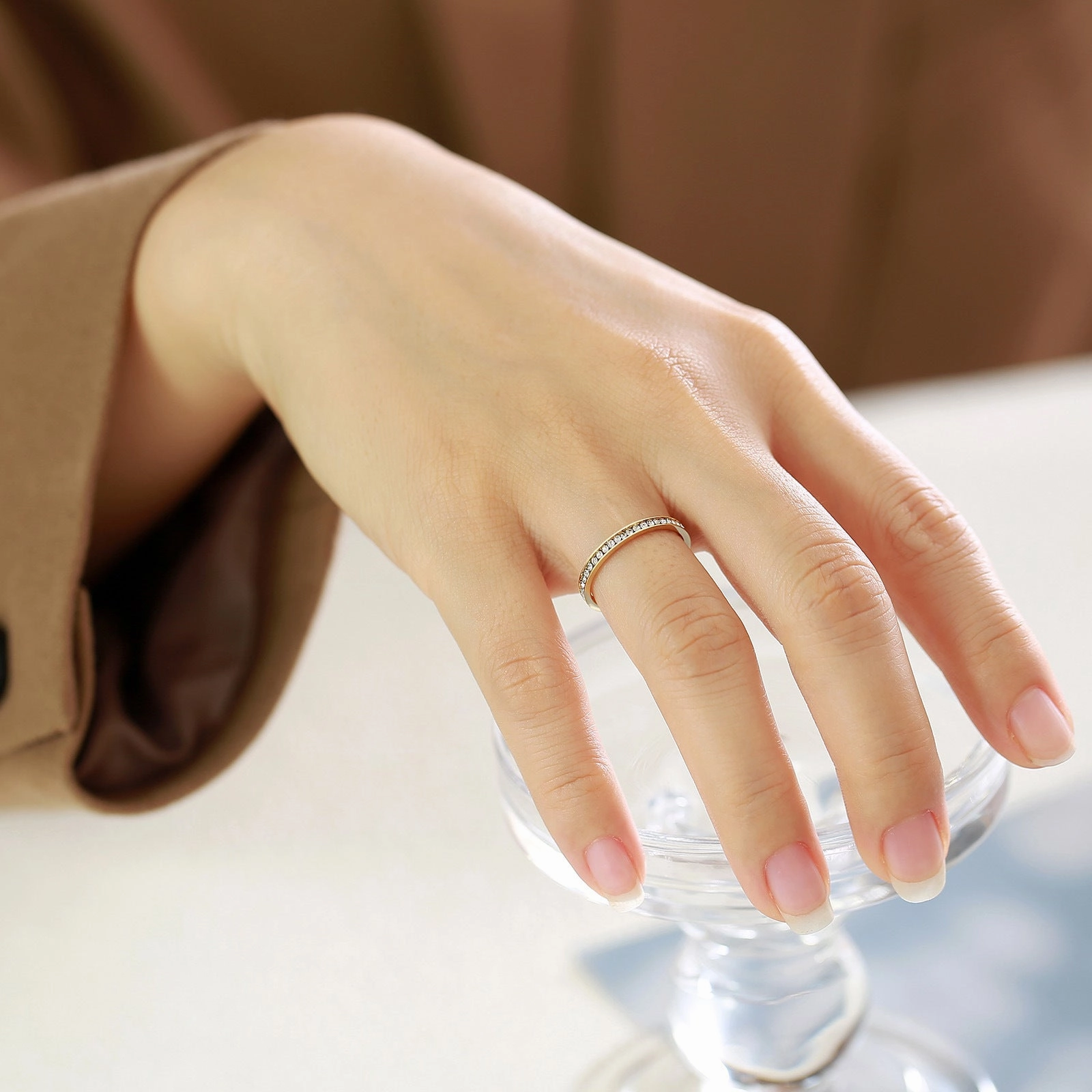 Wholesale Zircon Inlaid Stainless Steel Ring