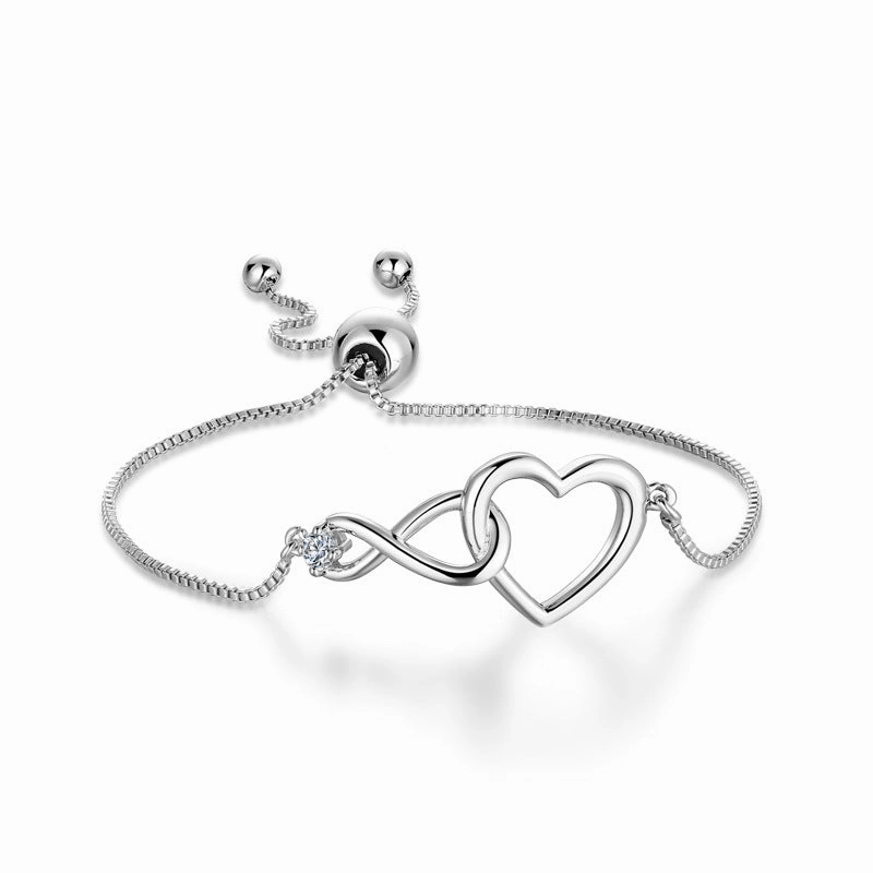Wholesale Zircon Love Eternity Bracelet