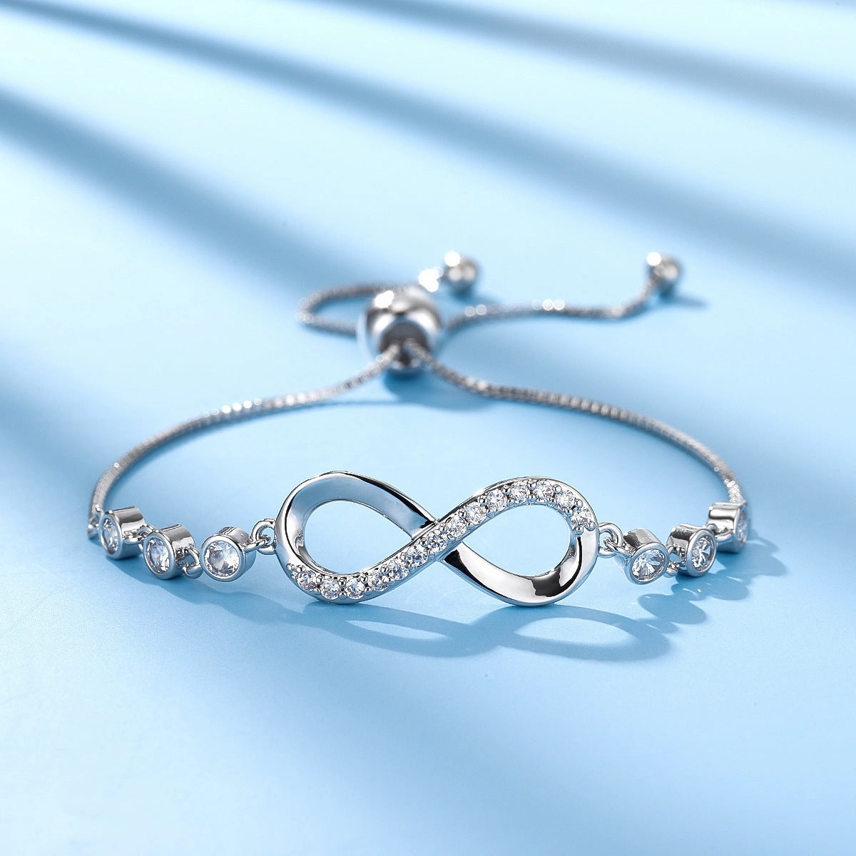 Wholesale Zircon Love Eternity Bracelet