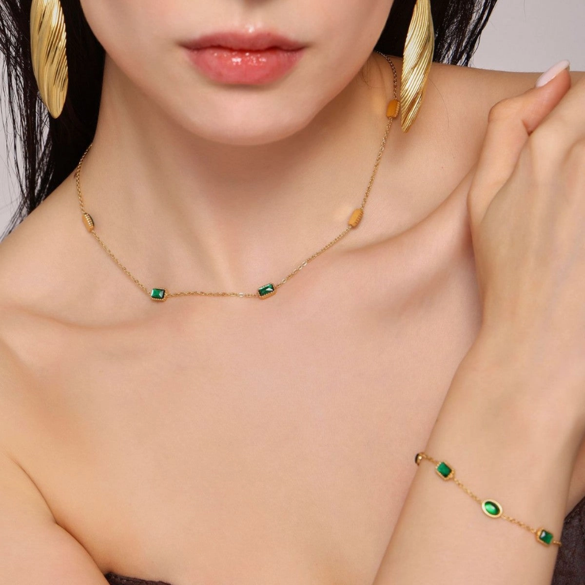 Wholesale Zircon Necklace suit Niche Temperament Ladies Accessories