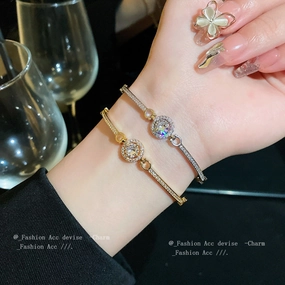 Wholesale Zircon Round Patchwork Bracelet
