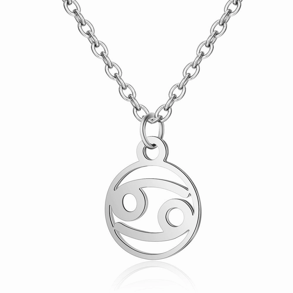 Wholesale Zodiac Pendant Titanium Steel Necklace