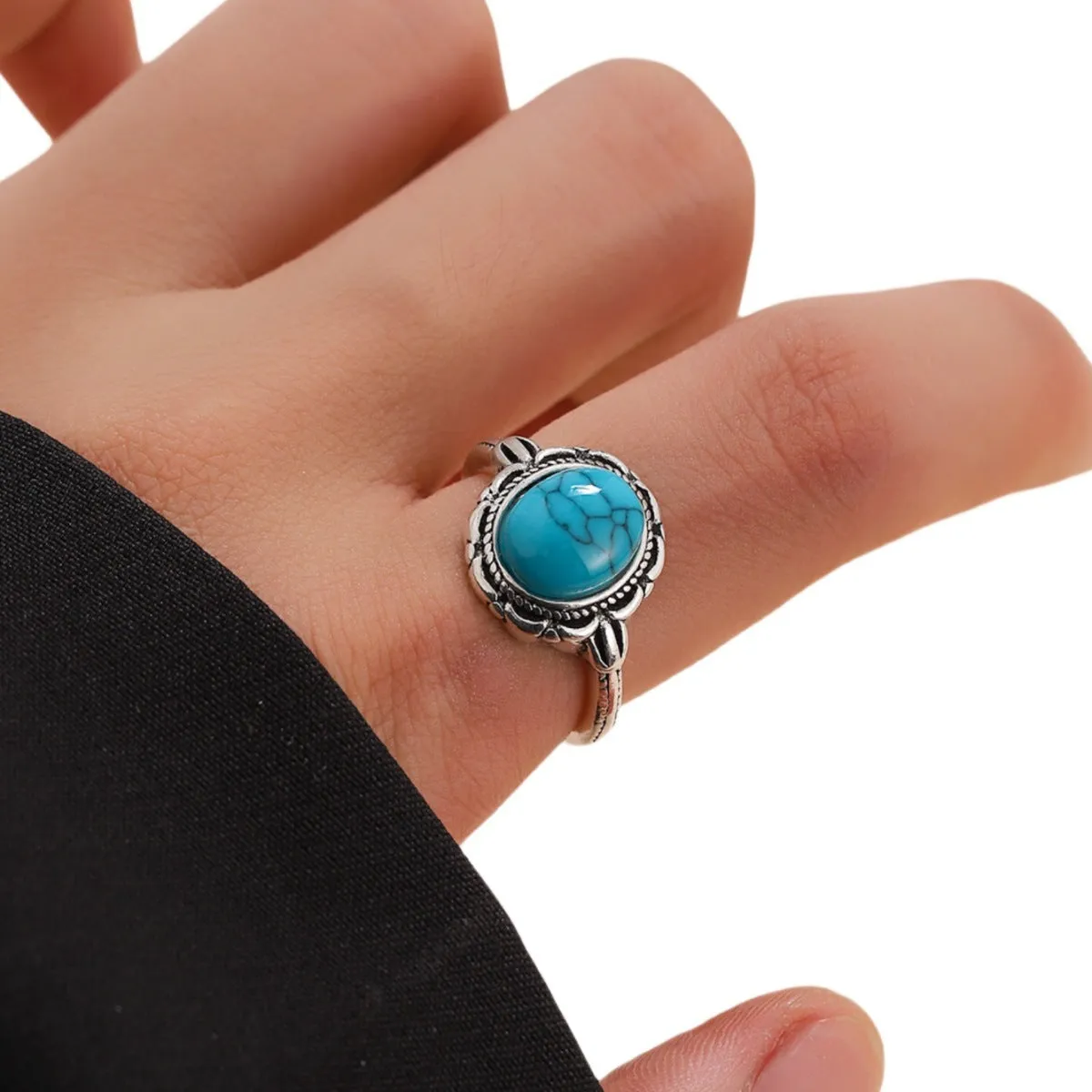 WholesaleNew Vintage Blue Rhinestone Inlaid Turquoise Bohemian Set